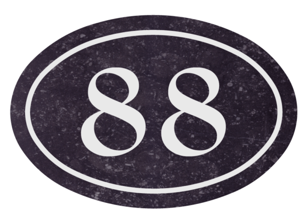 Hausnummer Blaustein oval