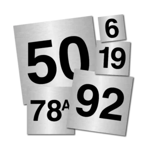 Edelstahl Hausnummer quadratisch