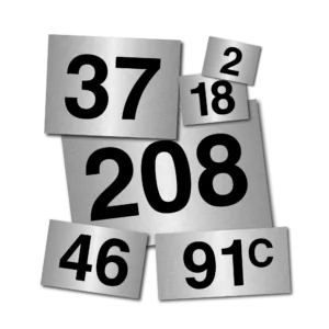 Rechteckige Hausnummern aus Edelstahl