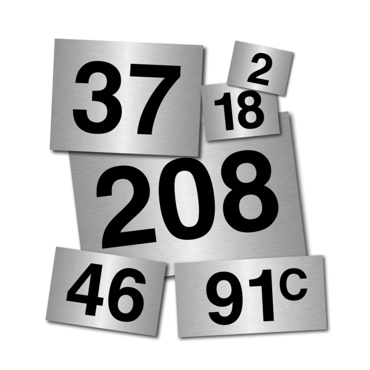 Rechteckige Hausnummern aus Edelstahl
